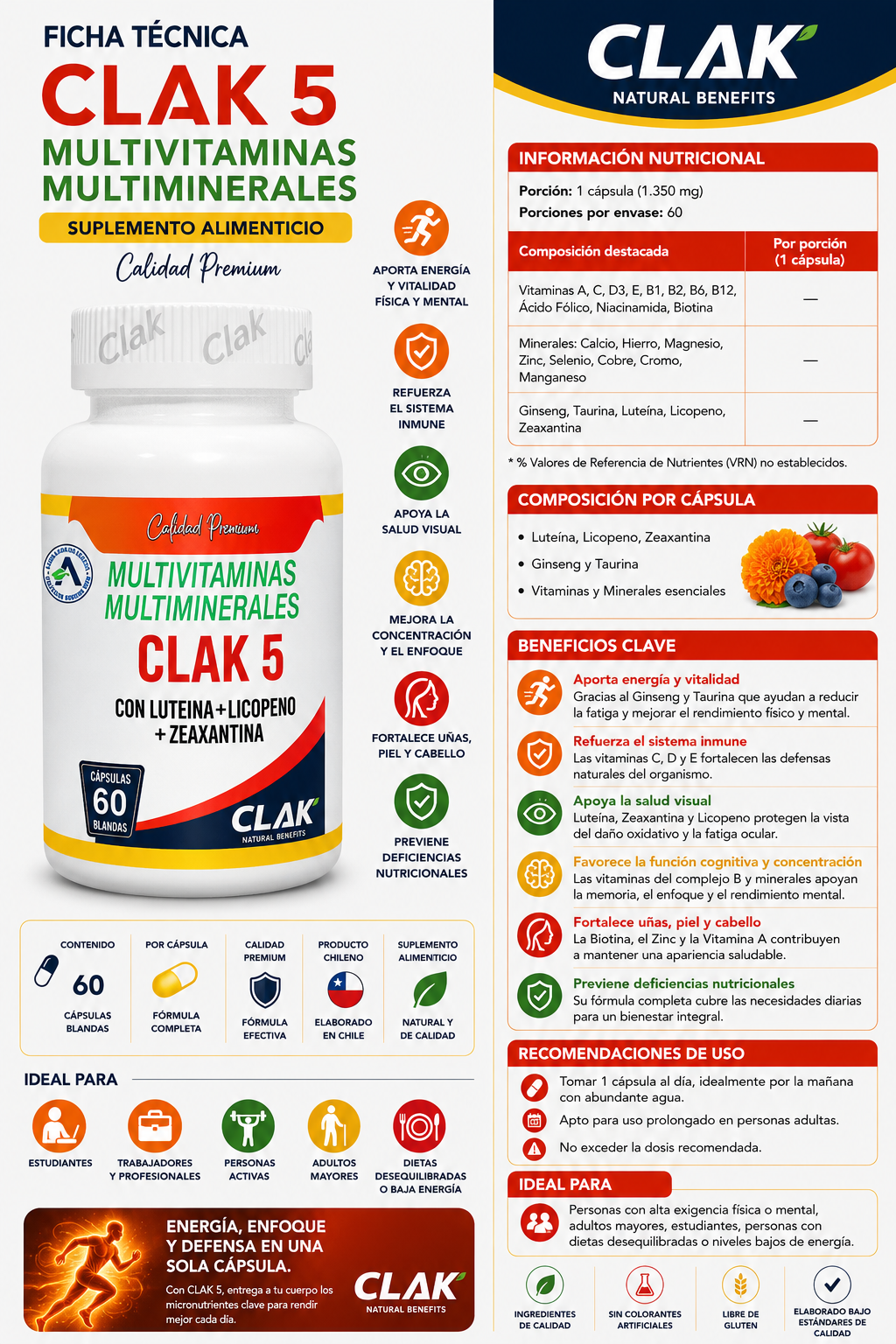 Pack Deportista - Creatina /Omega3/ Multivitaminico (Aben 5) - Imagen 2