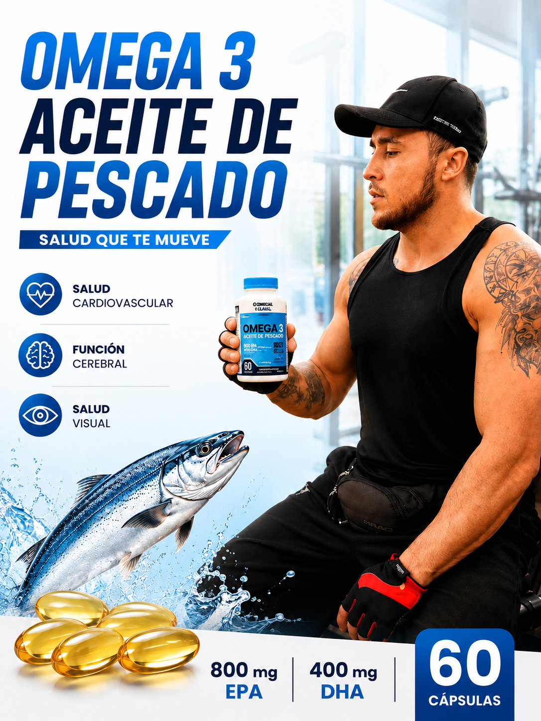 Omega 3 EPA 800 DHA 400 - Imagen 3